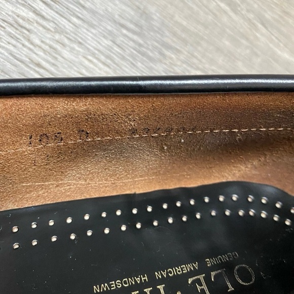 Men’s Cole Haan Slip on Tassle Dress Shoes Loafers 10.5 D Black - Picture 5 of 5